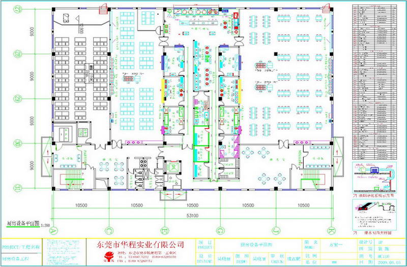 東圃中學(xué)廚房平面圖