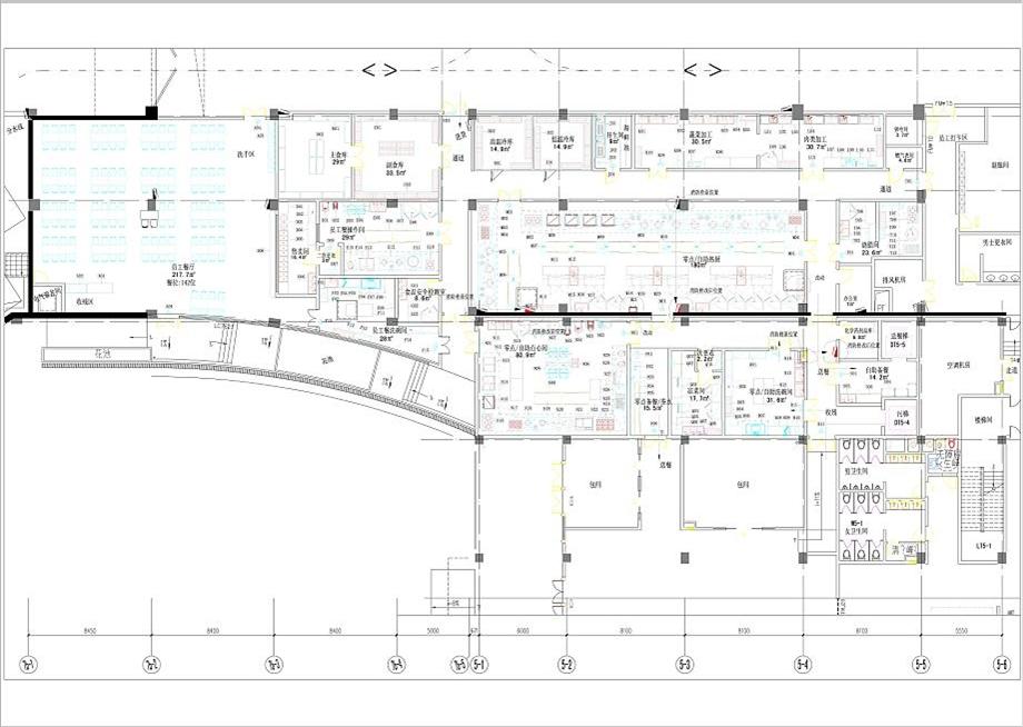 企業(yè)廚房廚房平面圖1